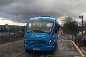 Rail Replacement Bus at Ridgmont
