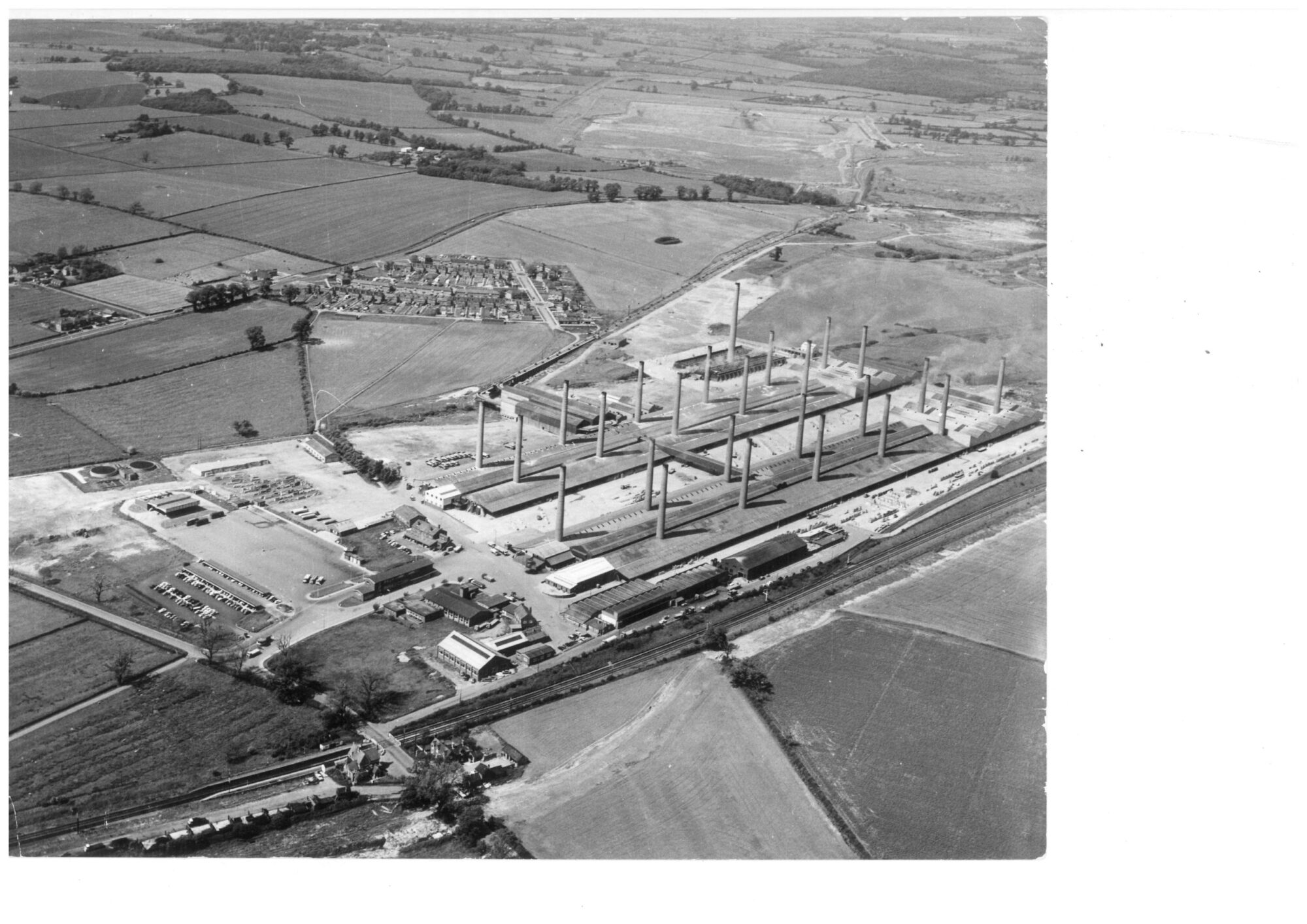 Brogborough brickworks aerial view 1967 stephen coleman