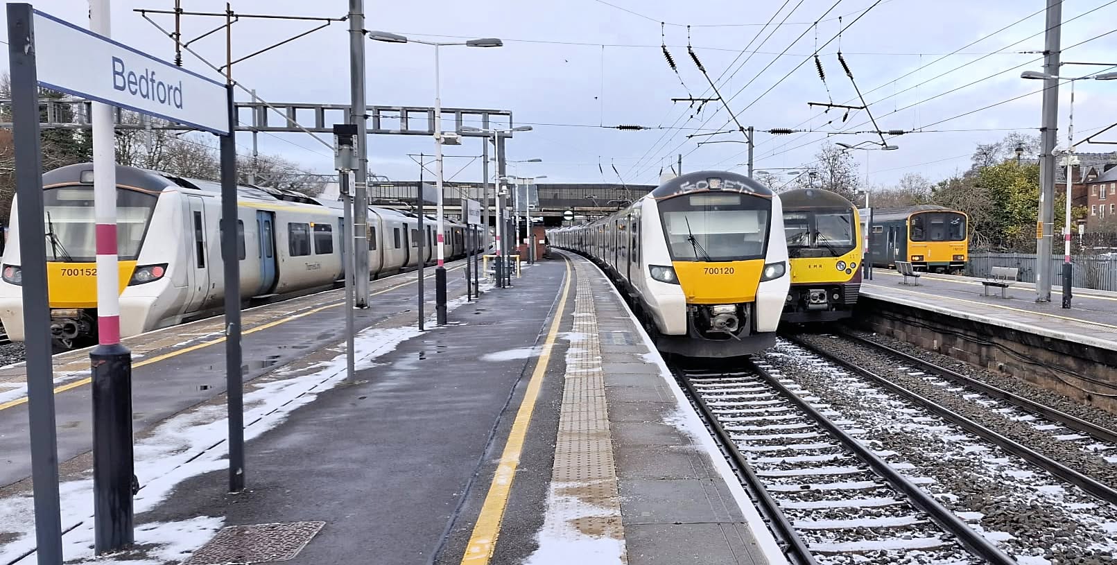 Trains at Bedford January